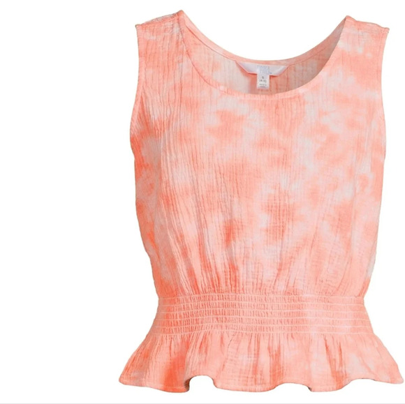 Time And Tru Women's Coordinating Peplum Waist Tank Top Size S - Picture 3 of 7